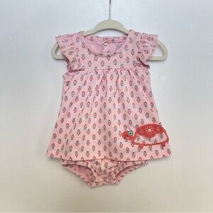 Carter’s Baby/Toddler Girls 1-piece Short Sleeve Light Pink Onesie Dress - 9M